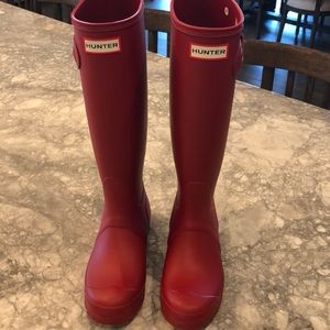 Red Hunter Boots